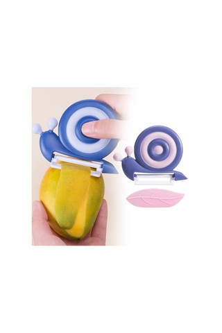 Homyl Sebze Soyucu Seramik Bıçaklı Mutfak Aleti Havuçlar Sebzeler Mor