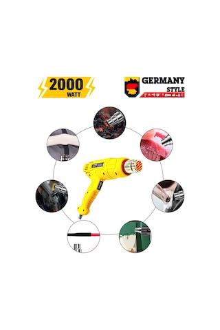 Germany Style 99975VFX Premium Kademeli Sıcak Hava Tabancası