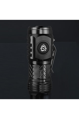 Dolıty Mini El Feneri Cep Meşale Lambası Edilebilir Led Gece Siyah