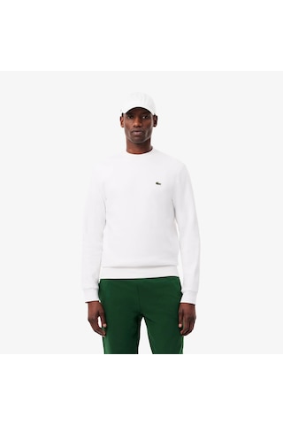 Lacoste Sh9608 Erkek Sweatshirt Beyaz