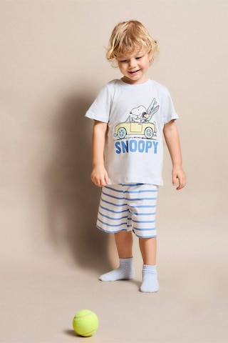 Defacto Snoopy Desenli 2li Pijama Takımı Erkek Bebek H3501a526smbe61 Mavi-be61