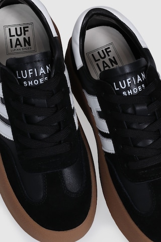 Lufian Siyah Hakiki Deri Bağcıklı Unisex Spor Ayakkabı Mira G Siyah