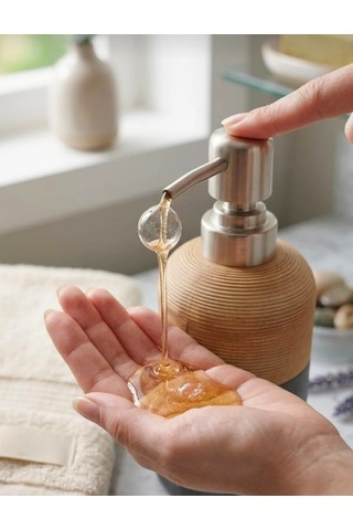 Artworks Porselen Sıvı Sabunluk - Lüks Banyo Ve Mutfak Sabunluk 350 Ml Gri