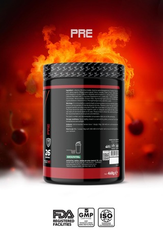 Pre Workout Imperial 468 G Vişne Aromalı 5g Beta Alanin, 4.5g Sitrülin, 2g Kreatin