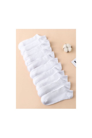 Worthy Socks 16 Çift Kısa Patik Bilek Çorap 16'lı Paket Beyaz