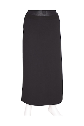 Eray Kadın Gülin Scuba Kalem Astarsız Lastikli Siyah Etek Siyah