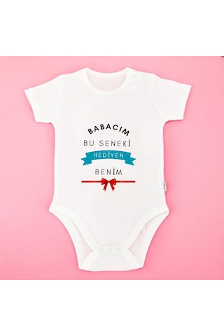 Bu Seneki Hediyen Benim Bebek Body - İsimli Hediye Body Beyaz