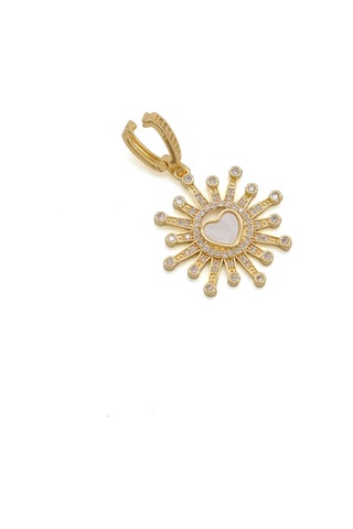 Ferizz Ajda Charm Çelik Altın Kaplama Kadın Kalp Model-chr-113 Gold