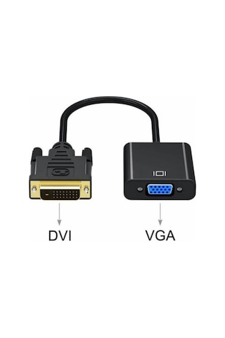 Dvi-D 24+1 Erkek To Vga Dişi Çevirici Adaptör Kablo - Dvi To Vga