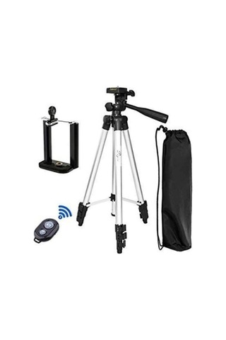 Teknosepetim Telefon Ve Fotoğraf Makinesi Uyumlu Uzaktan Kumandalı Tripod Dk 3888