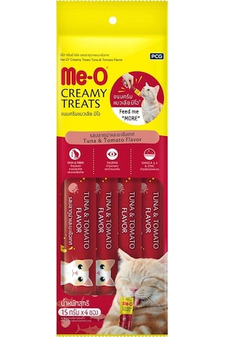 Meo Ton Balıklı Domatesli Krema Sıvı Kedi Ödülü 4x15gr