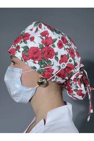 Geminiko Çok Kullanımlık Desenli Pamuklu Hemşire Şapkası 428857767