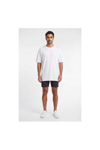 Lixa Basic Beyaz Erkek Oversize T-shirt 141076 Siyah