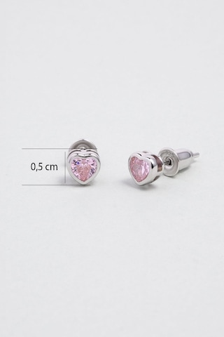 Romantik Aşk 18 Ayar Beyaz Altın Kaplama Gümüş Kalp Küpe 51584816