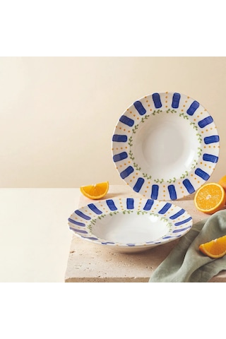 Güral Güral Porselen Kayısı Desenli 26 Cm Salata Ve Makarna Kasesi Diğer