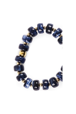 Gold Detaylı Lastikli Boncuk Bileklik S26blk010 Us26blk01074 Çok Renkli
