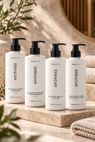 Apotheke 4'lü Kişisel Bakım Seti 480 Ml - Şampuan + Saç Kremi + Duş Jeli + Vücut Losyonu