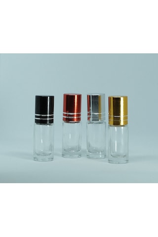 Boş Parfüm Şişesi 3 ML 10 Adet Siyah Kapaklı Roll-on Boş Şişe