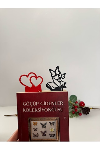 3'lü Kitap Ayracı Seti Kalp Kelebek Gül Figürlü Hediyelik Kitap Okuma Ayracı
