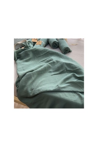 Çift Katlı Müslin Battaniye Geniş En 100 x 120 CM Müslin Örtü Çağla Yeşili