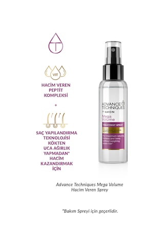 Avon Advance Techniques Mega Volume Hacim Veren Saç Spreyi 100 ML