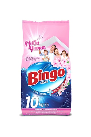2 Adet Bingo Çamaşır Deterjanı 10 Kg Renkli Beyaz