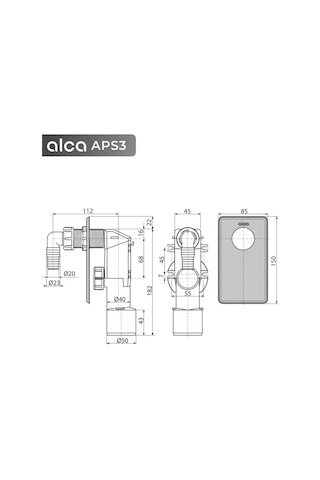 Alcaplast Aps3 Çamaşır Makinesi Sifonu 168679107