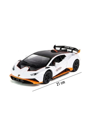 1/24 Ölçek Diecast Metal Lamborghini Huracan Sto Tasarımlı Spor Araba Kapıları Açılan Model Araba