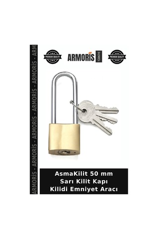 Asmakilit 50 Mm Sarı Kilit Kapı Kilidi Emniyet Aracı