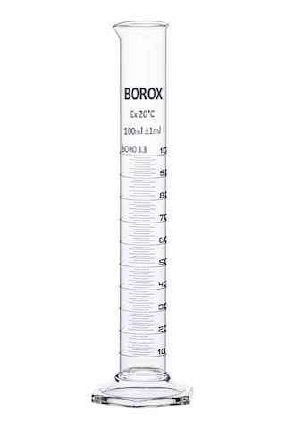 Cam Mezür 100 Ml - Uzun Form - Mavi Skala