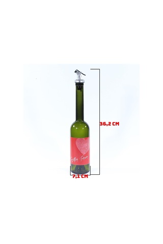 Sevgililer Günü Konseptli Sosluk Siyah 500 Ml Akıtıcılı Together Forever Koyu Yeşil