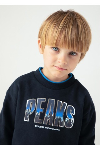 Mayoral Erkek Çocuk Baskılı Sweat Blue Black 4456 Siyah