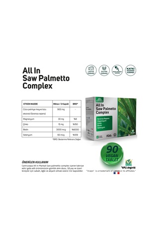 Camrusepa All In Saw Palmetto 90 Kapsül