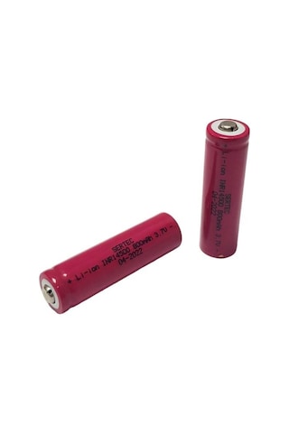 Sertec 14500 3.7 Volt 800 mA Li-ion Şarj Edilebilir Pil 2 Adet