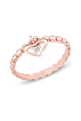 Kuyumcudukkani Kalp Sallantılı Trend Yüzük-10210-r-w Rose