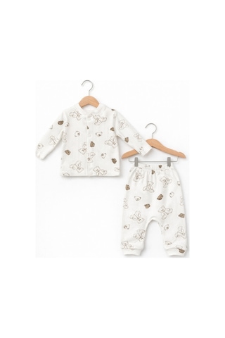 Baby Corner Bebek Pijama Takımı Ekru-kahverengi