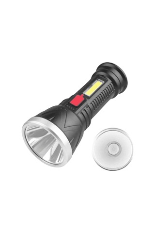 Şarjlı Işıldak 9 Led, 4 Kademeli Aydınlatma, Uzun Menzilli