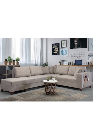 Loft Köşe Koltuk Takımı Krem Krem