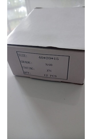 40x20x15 mm Neodmiyum Mıknatıs 12 li paket