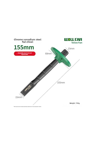 Geeksen Endüstriyel Çelik Büyük Kesme Aleti - Krom Vanadyum Çelik Bladesli, Seramik/taş Kesim İçin Profesyonel Düz Uçlu Oyma Aracı Siyah Oksit, 6"