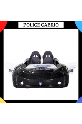 Farinaymobilya Police Man Çocuk Odası Kumandalı, Siren Sesli, Koltuklu, Full Led