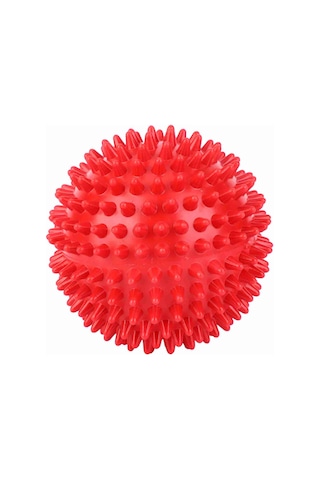 Tenfowee Kırmızı 7.5cm Plastik Dikenli Top - Kas Geliştirme, İyileştirme Ve Relaksasyon İçin Egzersiz, Fasya Ve Yoga Topu Kırmızı
