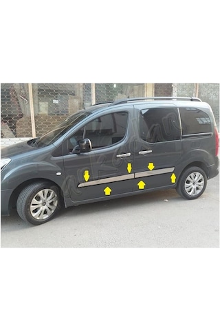 Citroen Berlingo Krom Yan Kapı Çıtası 2008-2018 4 Parça Paslanmaz