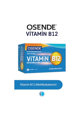Osende Vitamin B12 60 Ağızda Dağılan Tablet