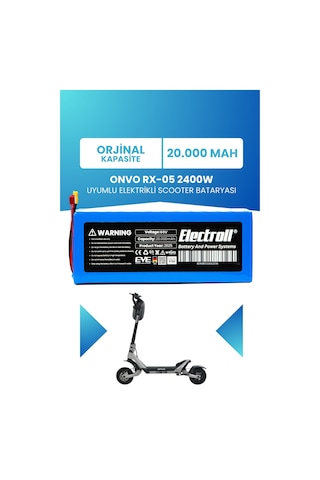 Onvo Rx-05 2400w 60v 20ah Elektrikli Scooter Bataryası Mavi