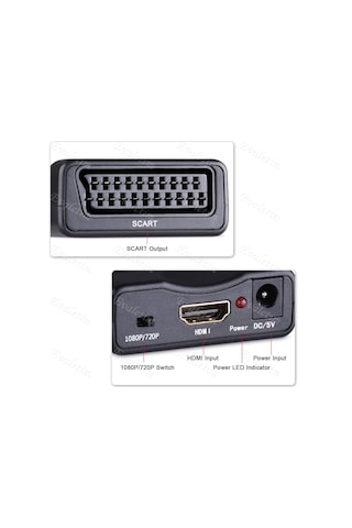 4363 Hdmı To Scart Av Çevirici Dönüştürücü Skart Adaptor Convert