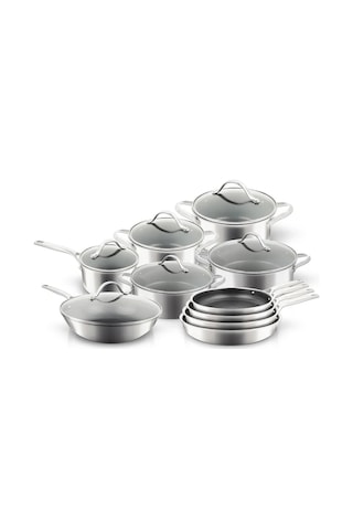 Uniqella Silver Pro Serisi 16 Parça Set Çelik
