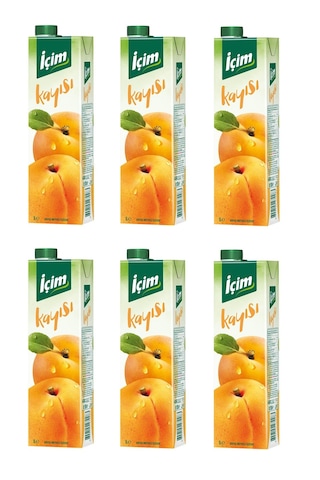 İçim Meyve Suyu Kayısı 1 Lt X 6 Adet