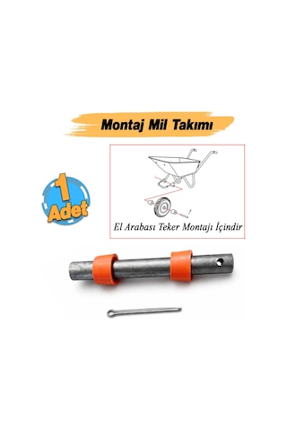 El Arabası Teker Montaj Mili 1 Adet Mil Takımı Rulmanlı Yük Bahçe Araba Tekerliği Mili Borusu Sku: Smgstk96a58ef0f5