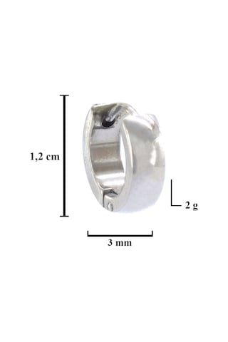 FerizZ 316L Çelik 3MM Halka Küpe UNK-687 Beyaz